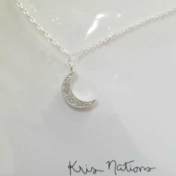 🎄🎁Kris Nations Sterling crescent moon necklace - Picture 2 of 2
